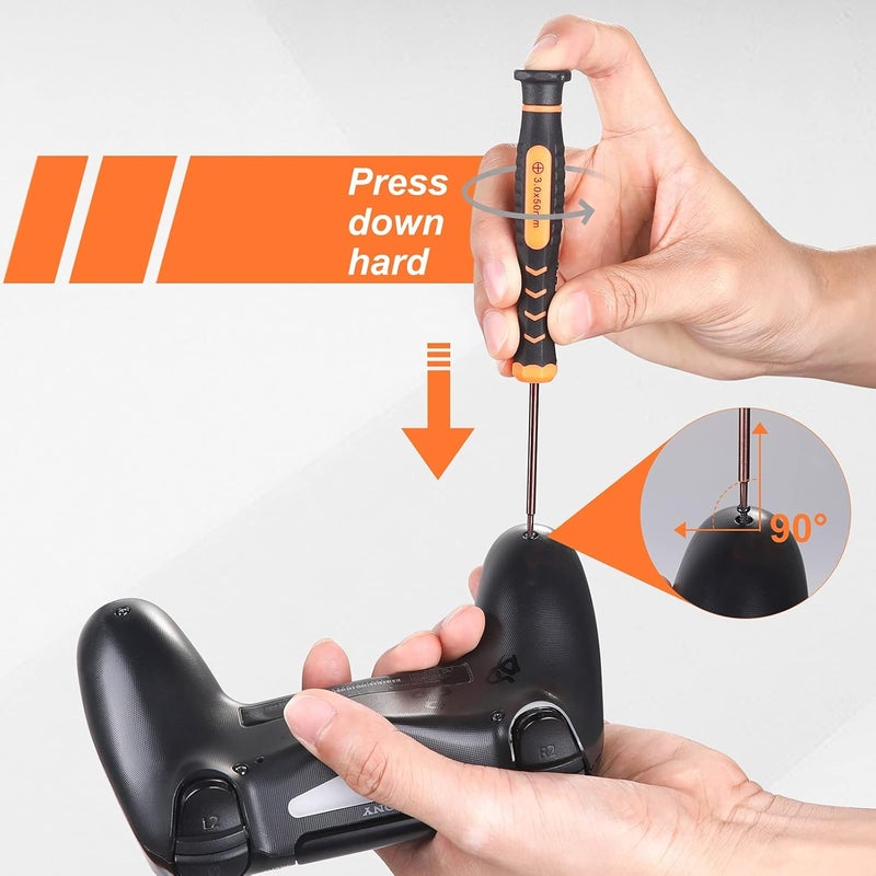 Jorest مجموعة أدوات التنظيف والإصلاح JOREST لجهاز PS5 و PS4 مع مجموعة مفكات أمان PH00 و PH0 و PH1 و T8 Torx لجهاز سوني بلاي ستيشن 345 ووحدة التحكم والإكسسوارات ومفكات البراغي. - Image 3