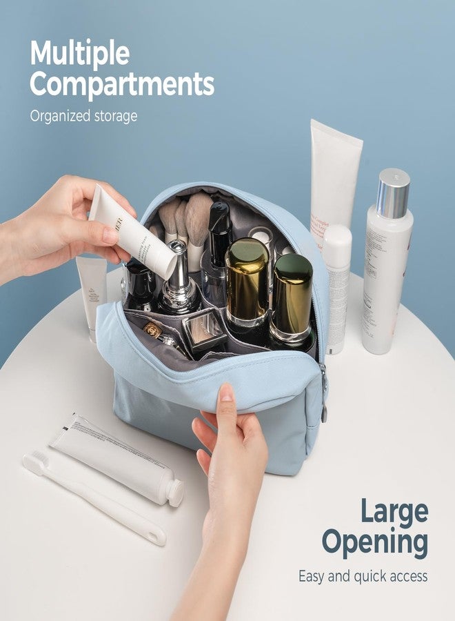 pack all Travel Toiletry Bag, Multi-Compartment Cosmetic Bag, Water-Resistant Makeup Bag for Toiletries, Accessories (Glacier Blue) - Image 4