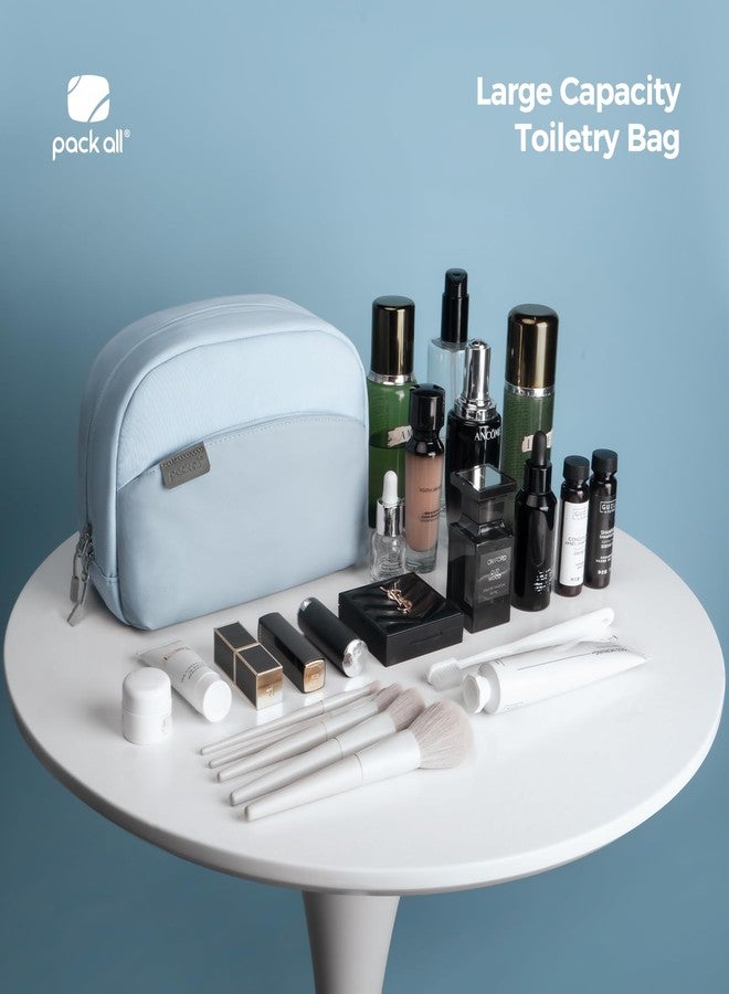 pack all Travel Toiletry Bag, Multi-Compartment Cosmetic Bag, Water-Resistant Makeup Bag for Toiletries, Accessories (Glacier Blue) - Image 5