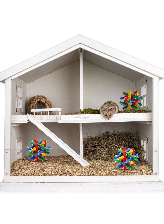 Jutom 3 Pieces Rabbit Chew Toy Bunny Chinchilla Toys Wood for Guinea Pigs Pet Rabbits Hamster Hedgehog Small Animals Wooden Teeth Grinding Gnawing Biting Accessories - Image 5