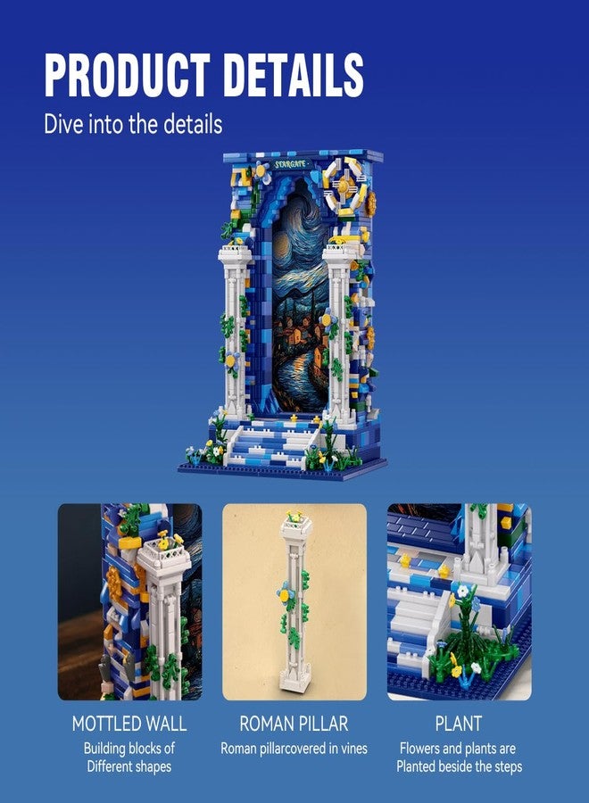 DAHONPA Micro Mini Illusion Starry Sky Gate Building Block Set, Intelligence and Stress Relief Brick Toy, 1745 Pieces, Gifts for Kids and Adults - Image 4