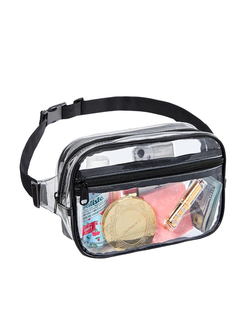KASTWAVE Clear Pack for Women Men, Stadium Approved Waist Pack with Adjustable Strap,Fashion Waterproof Belt Bag for Festival, Games and Concerts Travel. - Image 1