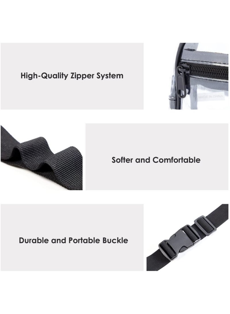 KASTWAVE Clear Pack for Women Men, Stadium Approved Waist Pack with Adjustable Strap,Fashion Waterproof Belt Bag for Festival, Games and Concerts Travel. - Image 5