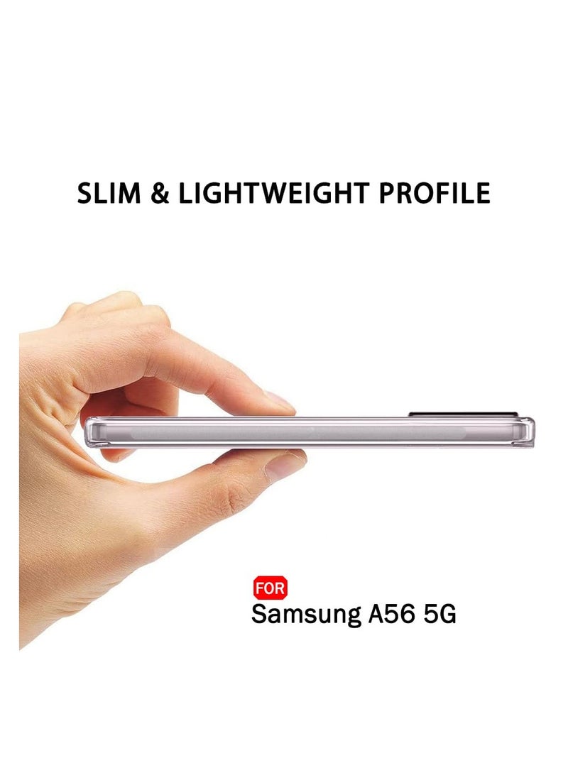 جراب حماية خلفي شفاف من سيليكون مرن وناعم وبولي يوريثين مقاوم للحرارة ومضاد للصدمات لموبايل سامسونج جالاكسي  (5G) A56 - Image 4