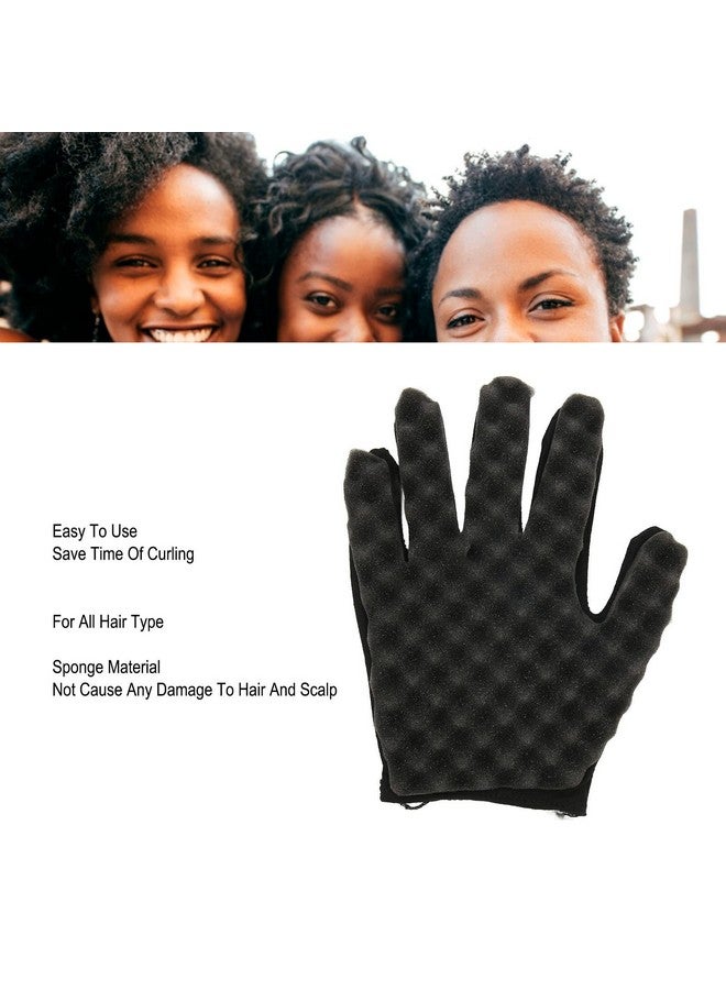 Brrnoo Twist Sponge For Hair Curls Twist Hair Sponge Set Sponge Gloves For Afro Coil Hair Afro Braid Style For Kinky Hair Curls Dreadlocks Afro Style  - Image 2