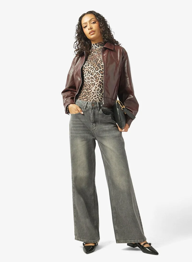 Ginger Mid Rise Straight Fit Jeans