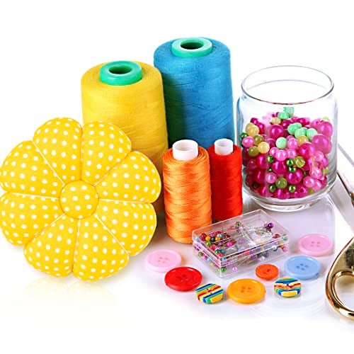 Rolybag Pin Cushions Wrist Pins Cushions with Elastic Strap Pumpkin Needle for Sewing Cushion Pincushions for Needlework or DIY Crafts(Yellow） - Image 4