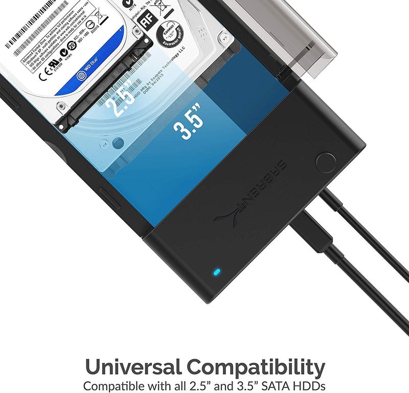 SABRENT USB 30 to SATA External Hard Drive Lay Flat Docking Station with Built in Cooling Fan for 25 or 35in HDD SSD Support UASP and 22TB ECDFFN - Image 4