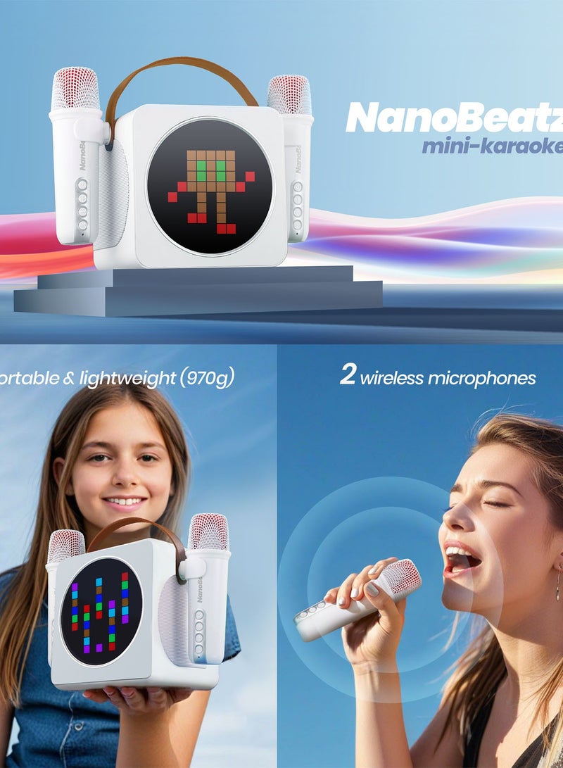 Magic Star BB220 NanoBeatz Mini Karaoke with Dual Microphones, Bluetooth V5.1, 16 LED Display Modes - Image 4