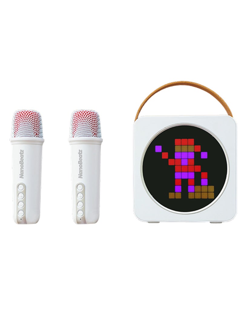 Magic Star BB220 NanoBeatz Mini Karaoke with Dual Microphones, Bluetooth V5.1, 16 LED Display Modes - Image 3