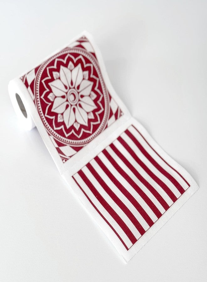 Caskata Holiday Cocktail Napkin Roll of 50 | 100% Cotton Quick Dry Reusable | Perfect for Christmas, Entertaining, Gifts | Red and White, 4.5W X 4.5L - Image 3