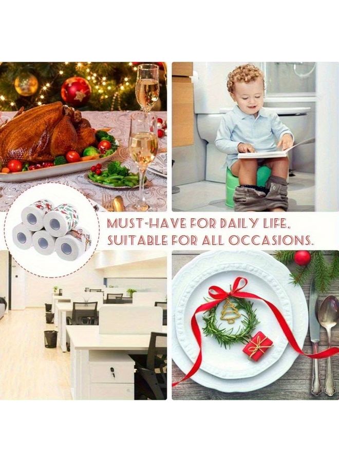 ورق تواليت بأبجدية عيد الميلاد لتزيين الحمامات في الاحتفالات والعطلات وديكور المنزل - Image 5