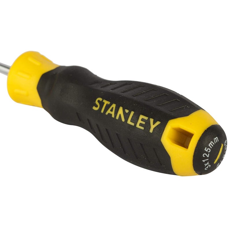 Stanley STANLEY STMT608198 Cushion Grip Slotted Standard Screwdriver 3 mm x 125 mm Black and Yellow  - Image 5