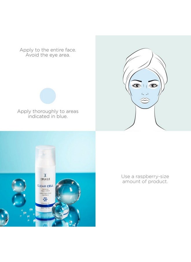 IMAGE SKINCARE - Clear Cell Clarifying Repair Crème Facial Night Cream Gel Moisturizer For Oily Prone Skin 1.7 Oz - Image 1