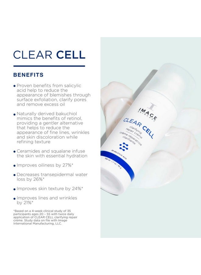 IMAGE SKINCARE - Clear Cell Clarifying Repair Crème Facial Night Cream Gel Moisturizer For Oily Prone Skin 1.7 Oz - Image 1