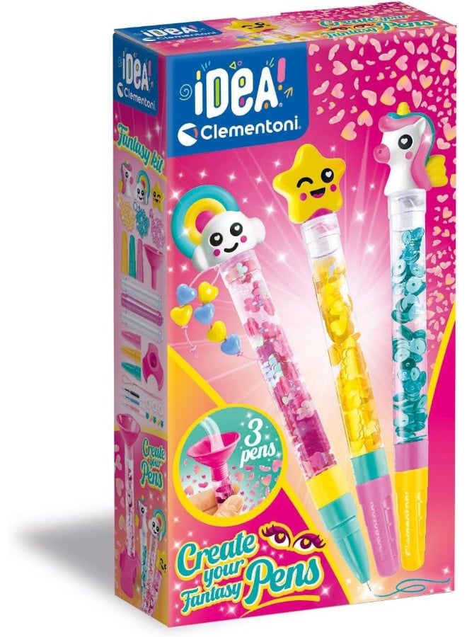 Clementoni Idea Fantasy Pens | Do it Yourself | DIY Craft Kit | Educational & Learning | Creative Gift for Kids and Adults - Image 1