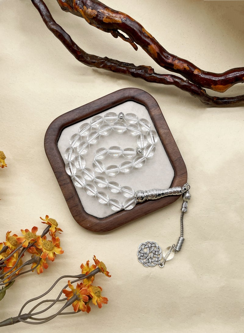 قطعة بيضاوية من الزجاج المفرد خرزة سوار إسلامي من 33 قطعة - Image 2