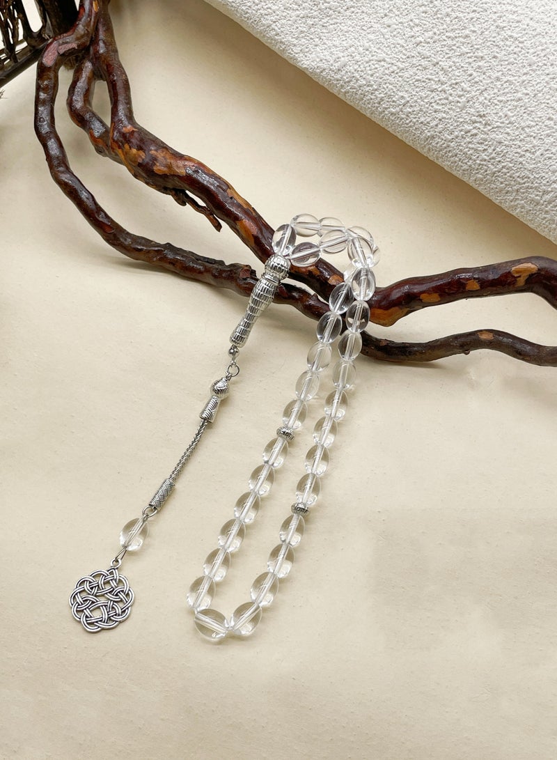 قطعة بيضاوية من الزجاج المفرد خرزة سوار إسلامي من 33 قطعة - Image 3