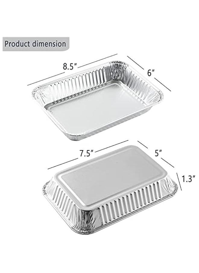 Generic 20 Pack 6415 Grease Drip Pan Liners for Weber Spirit Series, Q Series Grills,Genesis II LX 200 and 300 Series, Disposable Aluminum Foil BBQ Grease Trays, & for Baking Heating Storing Food 8.5 X 6  - Image 2