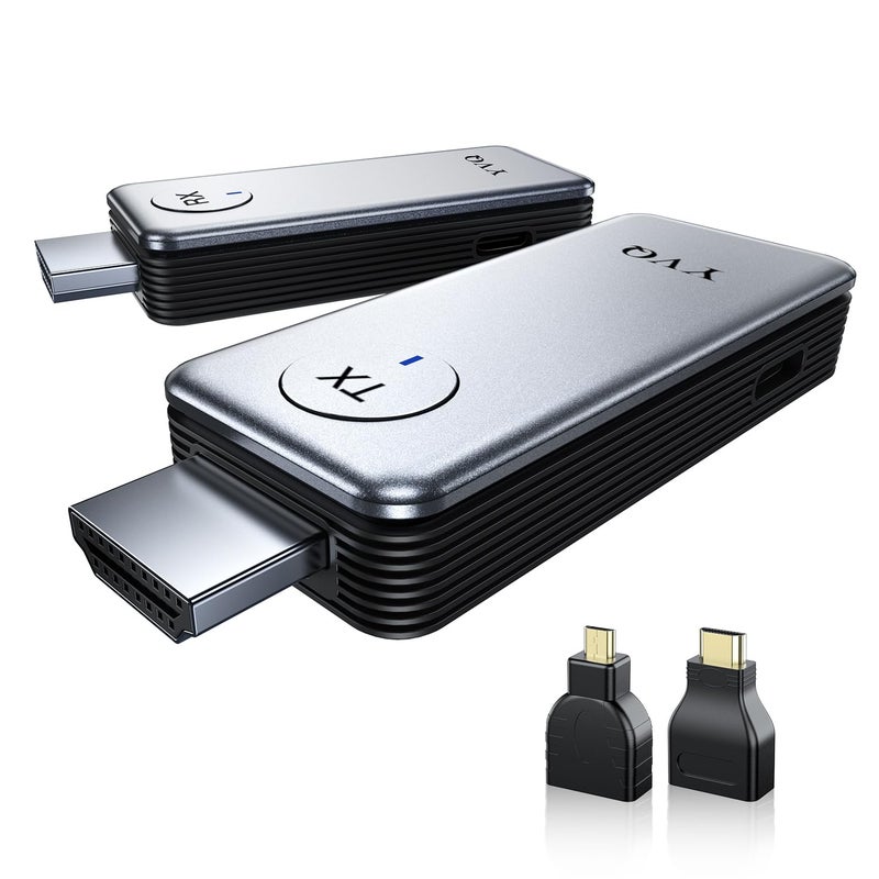 YVQ 2025 Upgraded Wireless HDMI Transmitter and Receiver, 4K Decode 1080P Output,2.4G/5G Plug&Play Portable HDMI Wireless for Streaming Video and Audio to Monitor from Laptop/TV Box - Image 1