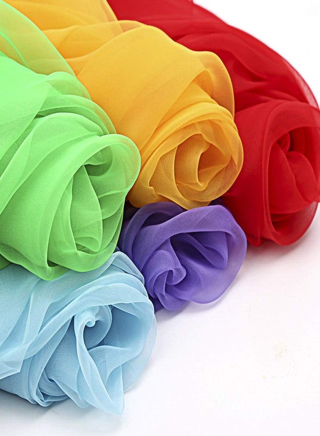 Blovec 30 Pcs Sensory Scarves, Juggling Scarves for Kids, Square Dance Scarf Magic Movement Scarves Performance Props Accessories 24 by 24 Inch in 10 Colors - Image 5