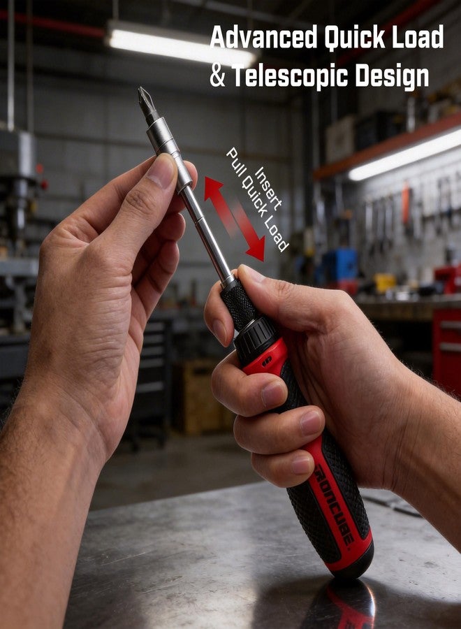 ironcube 21 in 1 Magnetic Screwdriver Set, Ratcheting Screwdriver With Multi Bits - Hex Torx Phillips and Slotted For Electronics Repair And Home Improvement - Image 3