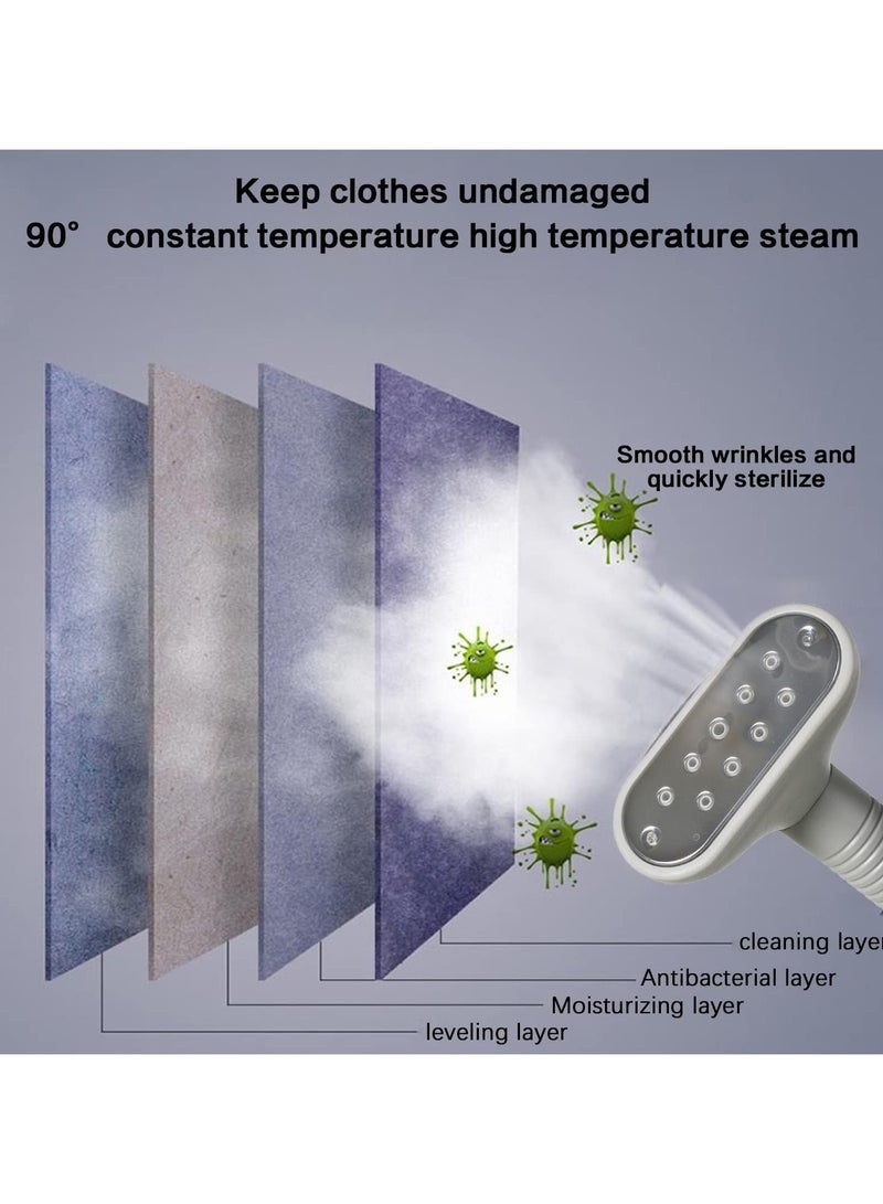 MOSH 2000W Vertical Clothes Garment Steamer | Height Adjustable Steamer with Built-in Ironing Board, 40-Second Fast Heat-Up, Heat-Insulated Steam Hose – Powerful & Efficient Wrinkle Removal - Image 4