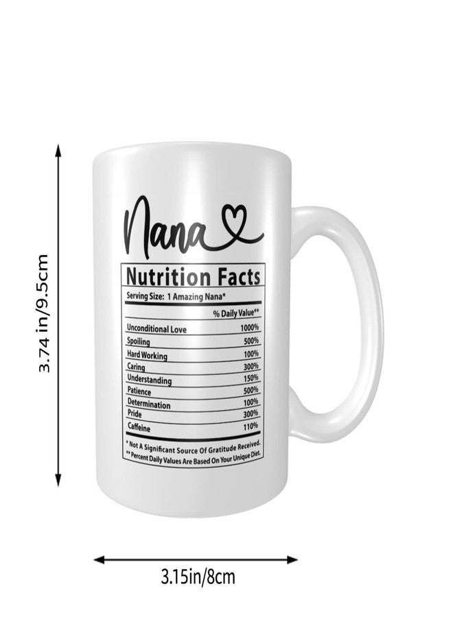 Wisedeal Nana Coffee Mug, Funny Christmas Birthday Gifts Cup for Grandma, Mothers Day present Coffee Teacup from Grandchildren Grandson Grandkids, Ceramic White 11 Oz - Image 2