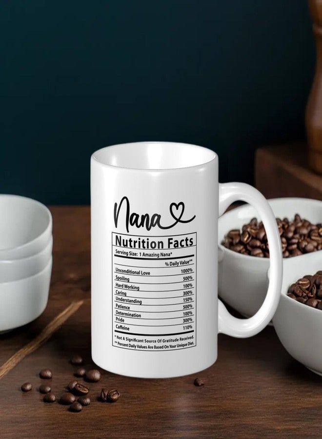 Wisedeal Nana Coffee Mug, Funny Christmas Birthday Gifts Cup for Grandma, Mothers Day present Coffee Teacup from Grandchildren Grandson Grandkids, Ceramic White 11 Oz - Image 4