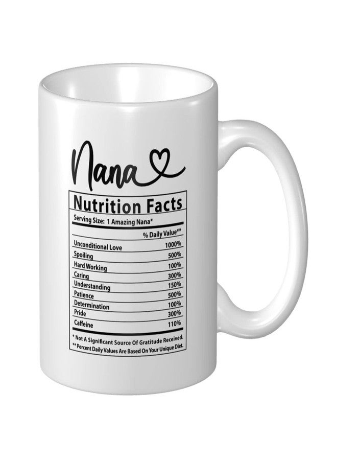 Wisedeal Nana Coffee Mug, Funny Christmas Birthday Gifts Cup for Grandma, Mothers Day present Coffee Teacup from Grandchildren Grandson Grandkids, Ceramic White 11 Oz - Image 1