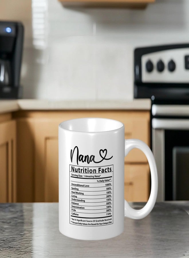 Wisedeal Nana Coffee Mug, Funny Christmas Birthday Gifts Cup for Grandma, Mothers Day present Coffee Teacup from Grandchildren Grandson Grandkids, Ceramic White 11 Oz - Image 5