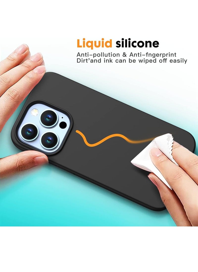 Raxoom iPhone 14 Pro 6.1-Inch Black Liquid Silicone Case – Anti-Scratch & Shockproof - Image 4