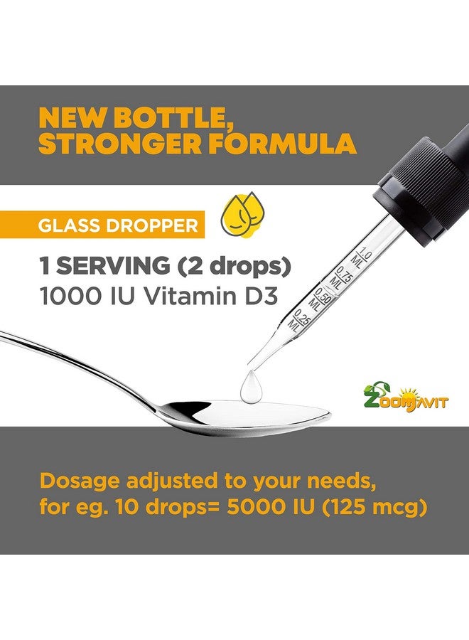 Zoomavit قطرات فيتامين د زومافيت للأطفال - قطرات فيتامين د للأطفال 1000 وحدة دولية 2 أونصة سائلة - فيتامين د3 عضوي مع تركيبة أقصى امتصاص للمواليد، الأطفال الصغار، الأطفال والبالغين - Image 2
