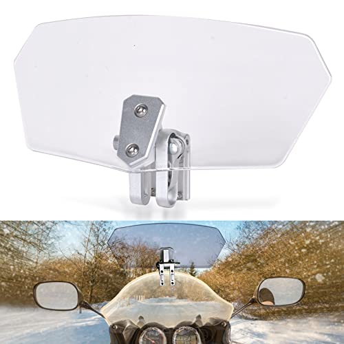 Sresk Motorcycle Windshield Extension, Universal Motorcycle Windshield, Adjustable Clip On Windshield Spoiler Wind Deflector Extender for Harley,Suzuki,Kawasaki Motobikes,Dirt Bikes (Transparent) - Image 1