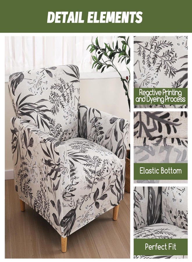 FUANGUI Banquet Armchair Slipcover Chair Covers with Arms Stretch Club Chair Slipcover Soft Armchair Sofa Covers Anti-Slip Furniture Protector for Dogs Pets Home Living Room Decor - Image 2