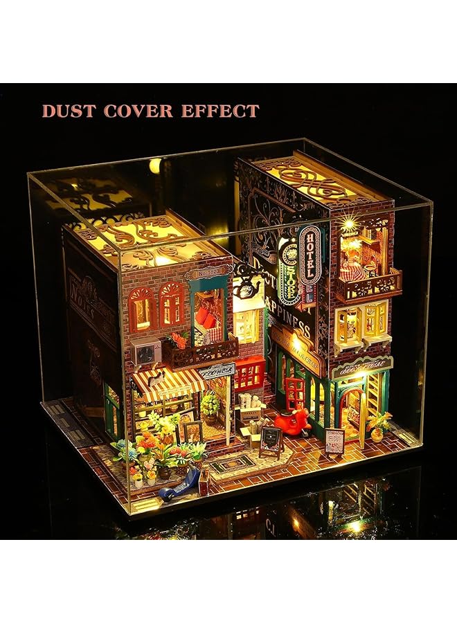 Excefore Diy Dollhouse Miniature With Furniture Diy 3D Wooden Magic House Kit Plus Dust Proof Cover And Music Movement Creative Room For Girlfriend Wife Kids Girls Birthday Gift Valentine'S Day Gift - Image 3