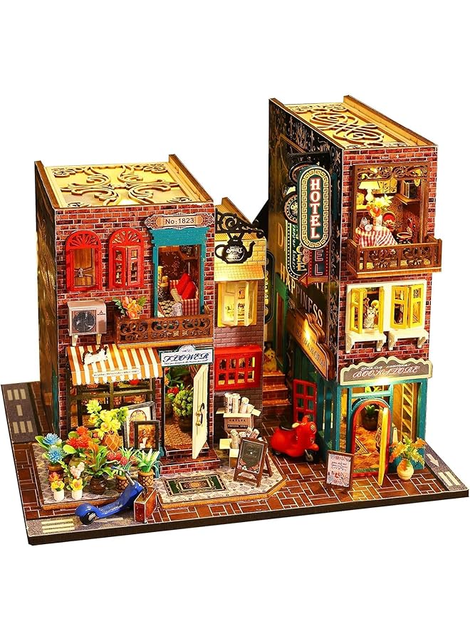 Excefore Diy Dollhouse Miniature With Furniture Diy 3D Wooden Magic House Kit Plus Dust Proof Cover And Music Movement Creative Room For Girlfriend Wife Kids Girls Birthday Gift Valentine'S Day Gift - Image 1