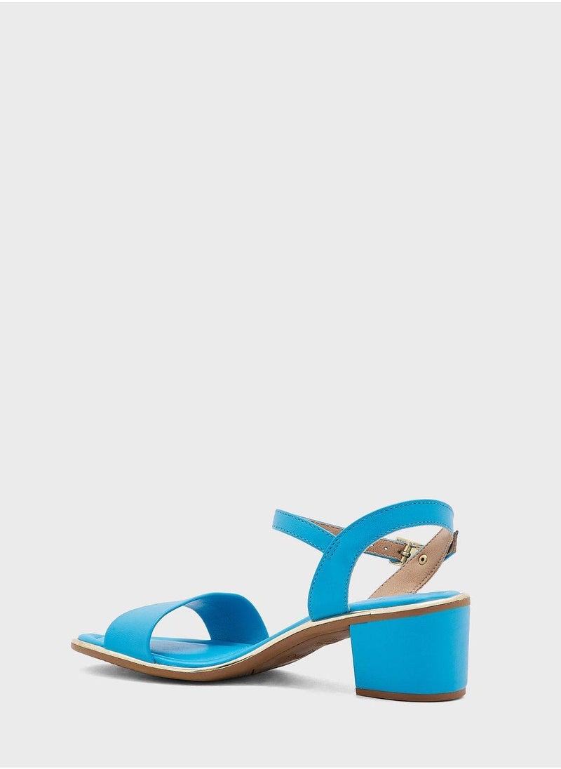 Beira Rio Ankle Strap Mid Heel Sandals  - Image 3
