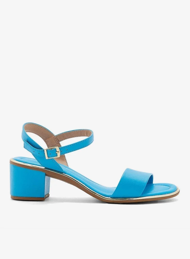 Beira Rio Blue Block Heel Sandals for Women – Stylish Ladies Heels Sandals for Everyday Wear for Women | Best Price UAE