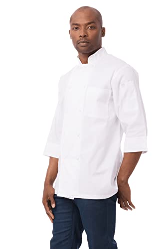 Chef Works Men's Morocco Chef Coat, White, X-Small - Image 5