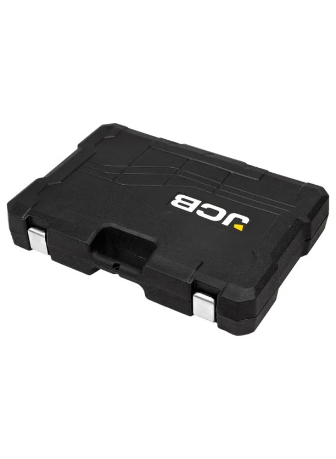 جيه سي بي طقم أدوات JCB عدد 216 قطعة بمقاسات 1/4" و3/8" و1/2" (سداسي 6 نقاط) من 4 إلى 32 مم مع صندوق تخزين - Image 4