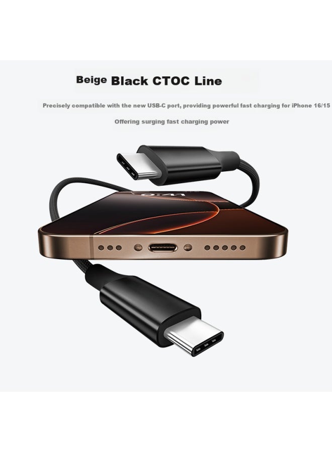 JD.com Jd Jingzao Magnetic Absorption Data Cable Type-c Apple 16/15 Charging Cable Dual Head Pd60w Fast Charge Car 1m For Iphone 16promax Tablet Ipad Huawei Desert Gold - Image 1