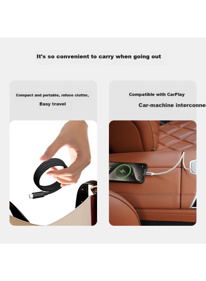 JD.com Jd Jingzao Magnetic Absorption Data Cable Type-c Apple 16/15 Charging Cable Dual Head Pd60w Fast Charge Car 1m For Iphone 16promax Tablet Ipad Huawei Desert Gold - Image 3