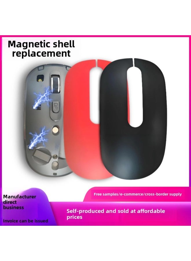 Generic - Magnetic Removable Shell Wireless Mouse Diy Shell Mouse Mute Office Type-c Interface Rechargeable Lithium Battery-Specifications:Wireless Detachable Mouse Blue - Image 1