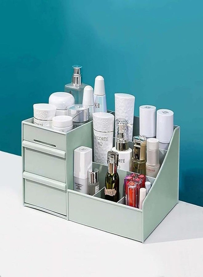 Hitwa Cosmetic Organizer Box Drawers Storage Plastic Stationary Box Make Up Organiser for Lipsticks, Lotions, Jewelry, Nail Care, Skincare for Women - Multicolor - Image 1