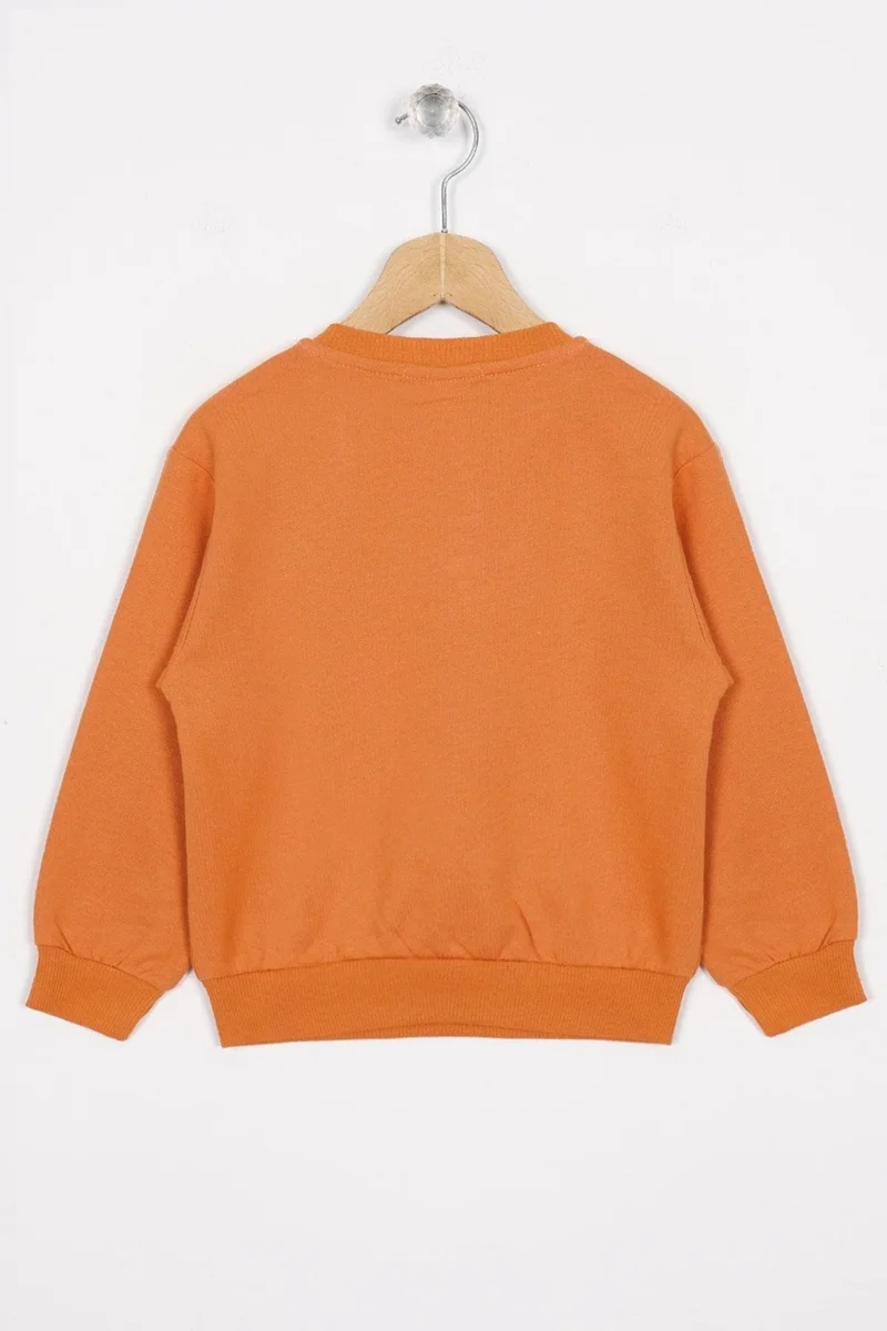 زيبكيدز Pocket Detailed Brick Color Boy Sweatshirt