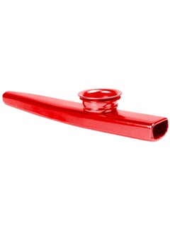 Mike Music Metal Kazoo Aluminum Alloy Kazoo Musical Instrument for Child Adult Beginner Guitar Ukulele Companion Flute Accompaniment Instrument - Red  - Image 1
