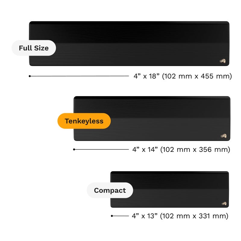 GLORIOUS Gaming Wooden Keyboard Wrist Rest (TKL) - White Ash Wood, Medium-Coarse Grain, Smooth Surface, Sweat & Oil Resistant, Easy Clean, Anti-Slip Rubber Base, 360 x 100 x 19mm - Onyx - Image 4