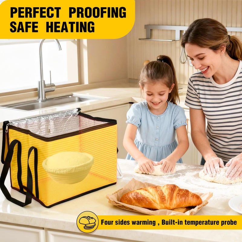GEOYLE 30L Dough Proofer, Folding Bread Proofing with 33-122â„‰ Temperature & 96h Timer Controller, Sourdough proofing box Heated Fermentation for Making Bread, Yogurt, Natto and Handmade Soap - Image 2
