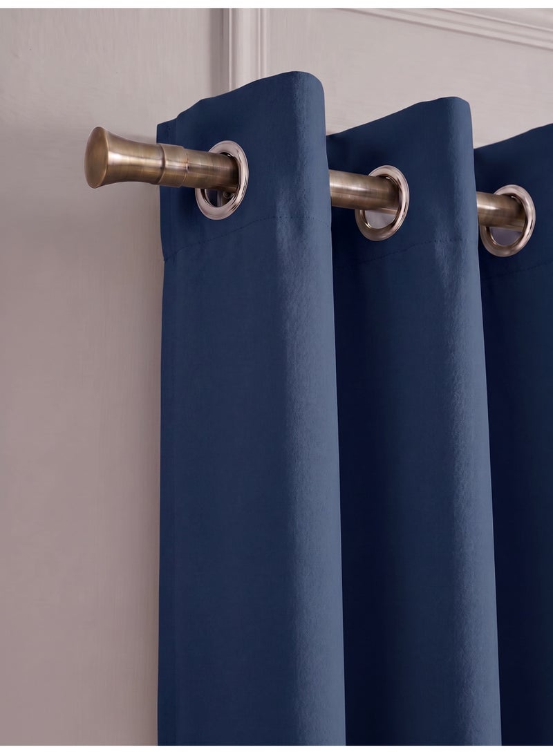 AMALI Elegant Blackout Curtains 2 Panel Set,16 Grommets, Size (L 274 x W 132) cm) for Living Room and Bedroom Shiny Polyester Fabric - Image 3